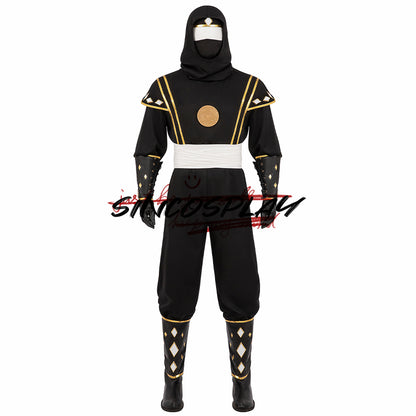 Mighty Morphin Power Rangers Cosplay Black Ninja Ranger Cosplay Costume