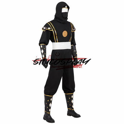 Mighty Morphin Power Rangers Cosplay Black Ninja Ranger Cosplay Costume