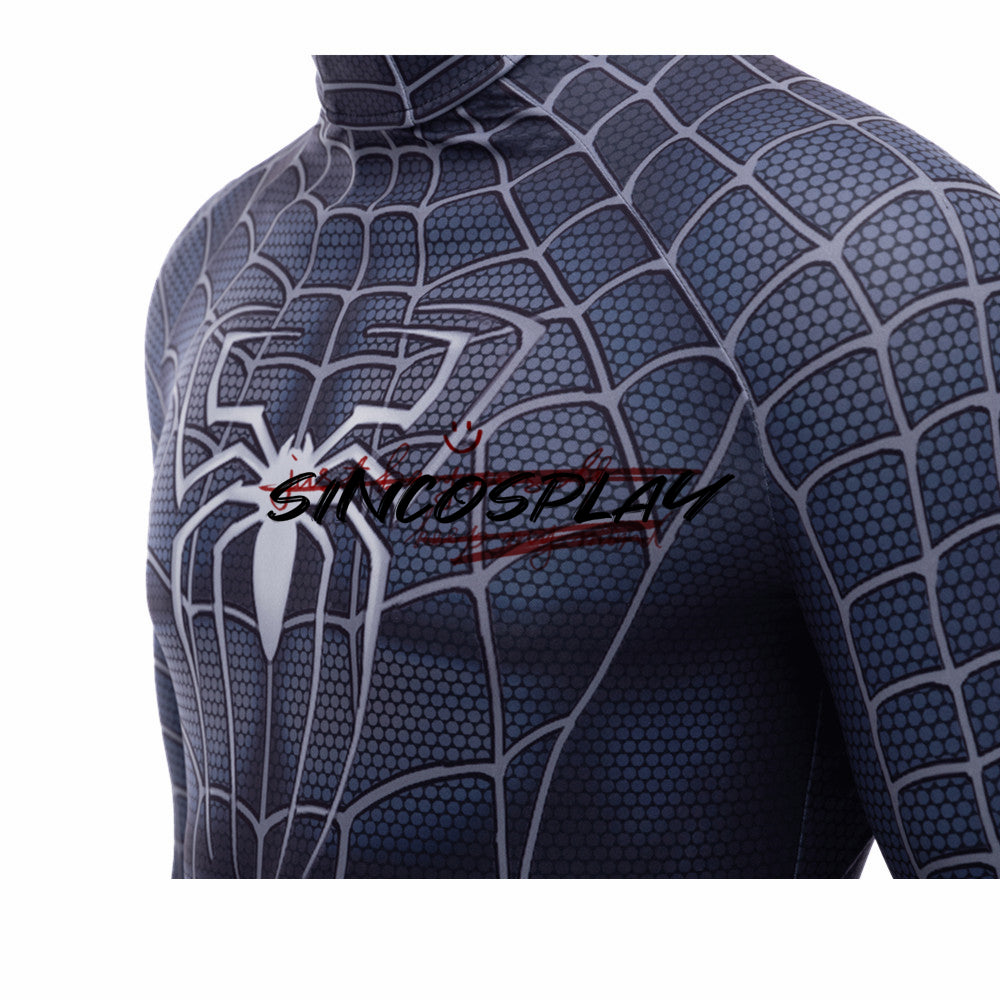 Venom Spider Man Cosplay Costume Black Bodysuit