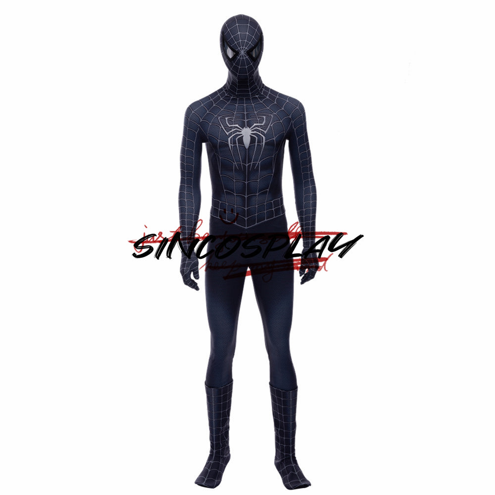 Venom Spider Man Cosplay Costume Black Bodysuit