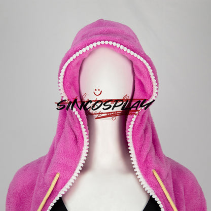 Street Fighter 6 Juri Cosplay Costume Pink Pajama Set