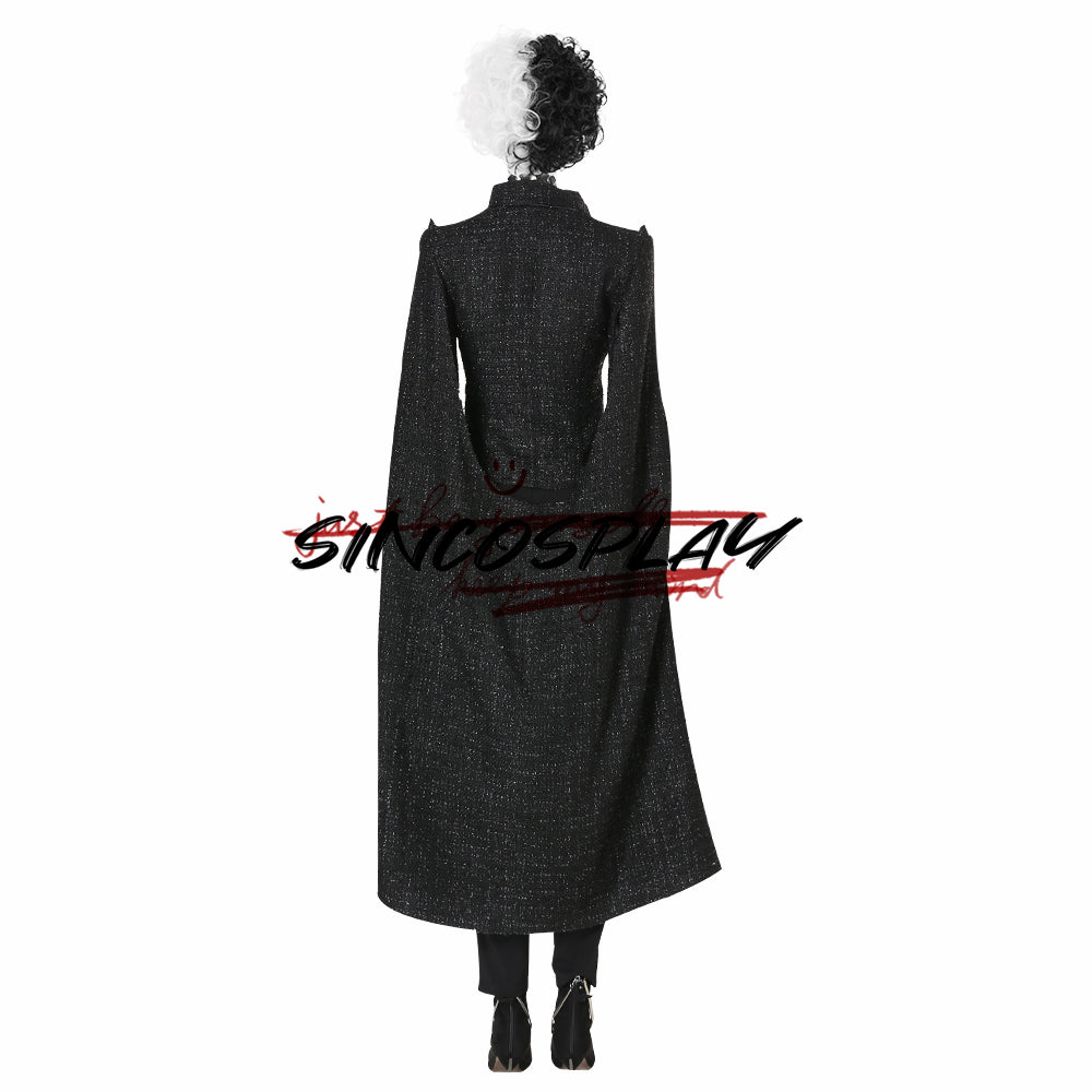 Cruella Cosplay Costume Black Suit