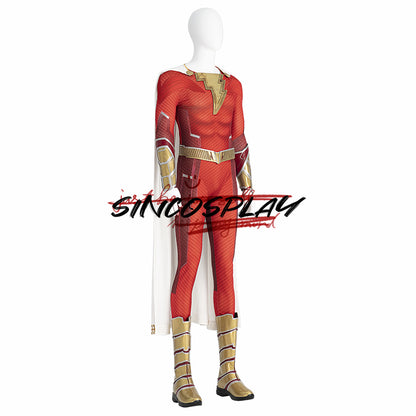 Shazam! Fury of the Gods Cosplay William "Billy" Batson Cosplay Costume Bodysuit