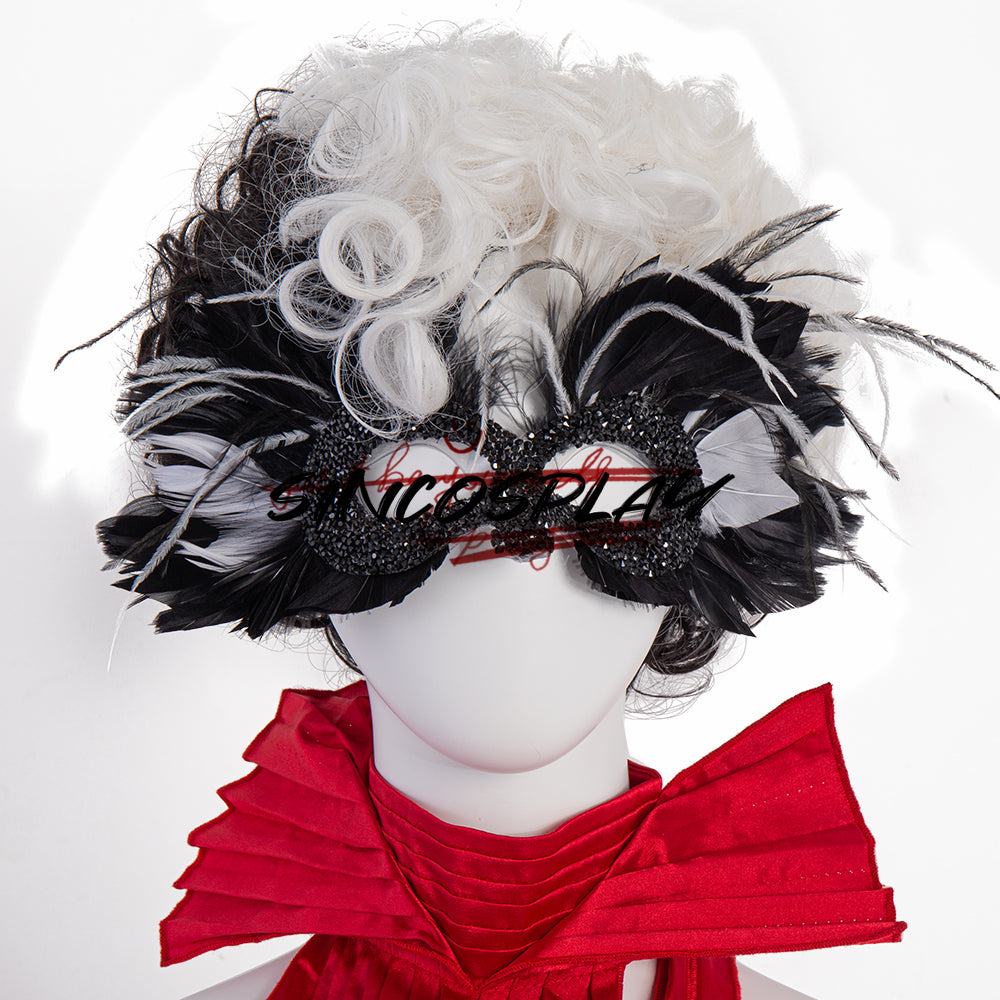 Cruella Cosplay Cruella De Vil Cosplay Costume Red Dress