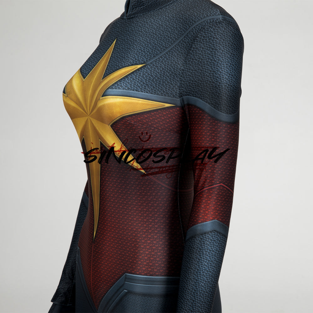 The Marvels Captain Marvel 2 Carol Danvers Cosplay Costume Bodysuit