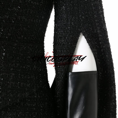 Cruella Cosplay Costume Black Suit