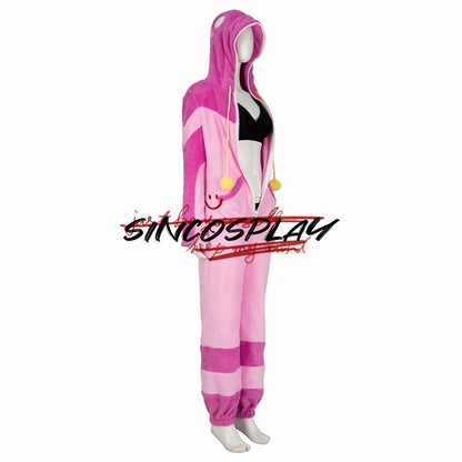 Street Fighter 6 Juri Cosplay Costume Pink Pajama Set