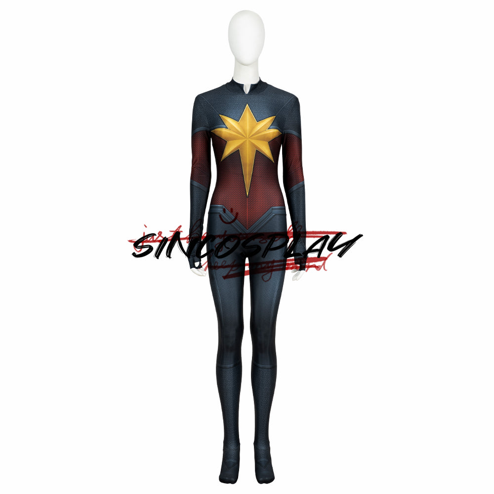 The Marvels Captain Marvel 2 Carol Danvers Cosplay Costume Bodysuit