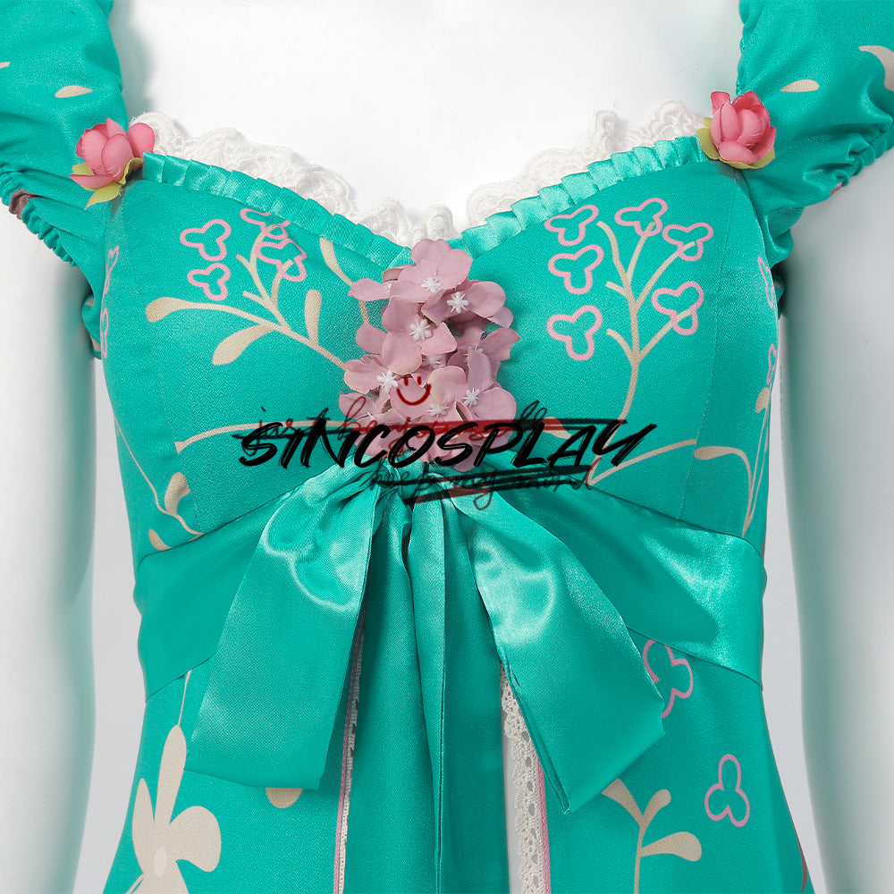 Enchanted Cosplay Giselle Costume Cosplay Green Dress