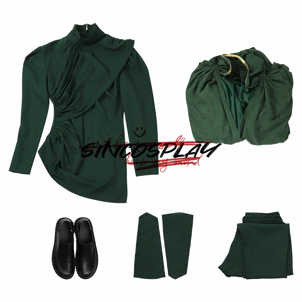 Loki Season 2 The God of Stories Green Suit Cosplay Costume Customize