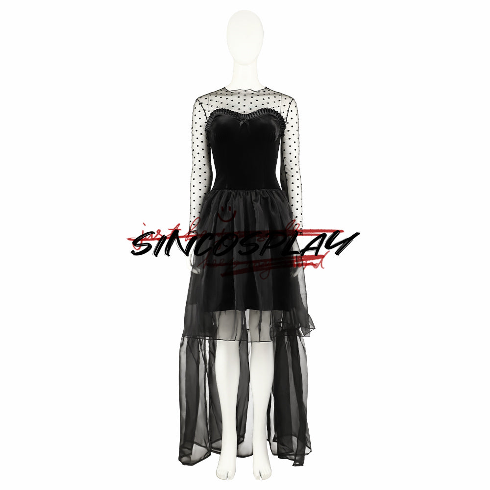 Lisa Frankenstein Cosplay Costume Black Dress