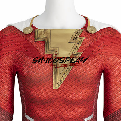 Shazam! Fury of the Gods Cosplay William "Billy" Batson Cosplay Costume Bodysuit