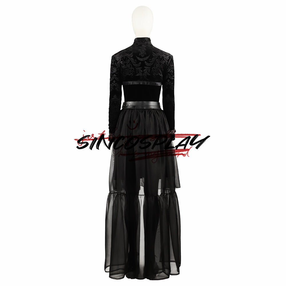 Lisa Frankenstein Cosplay Costume Black Dress