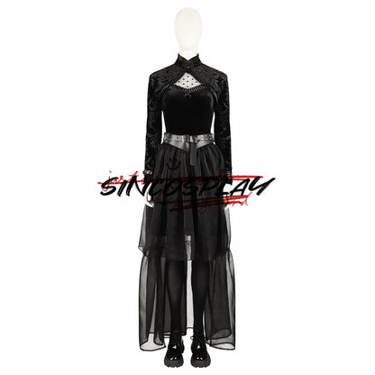 Lisa Frankenstein Cosplay Costume Black Dress