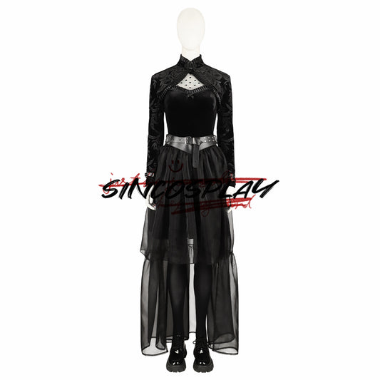 Lisa Frankenstein Cosplay Costume Black Dress