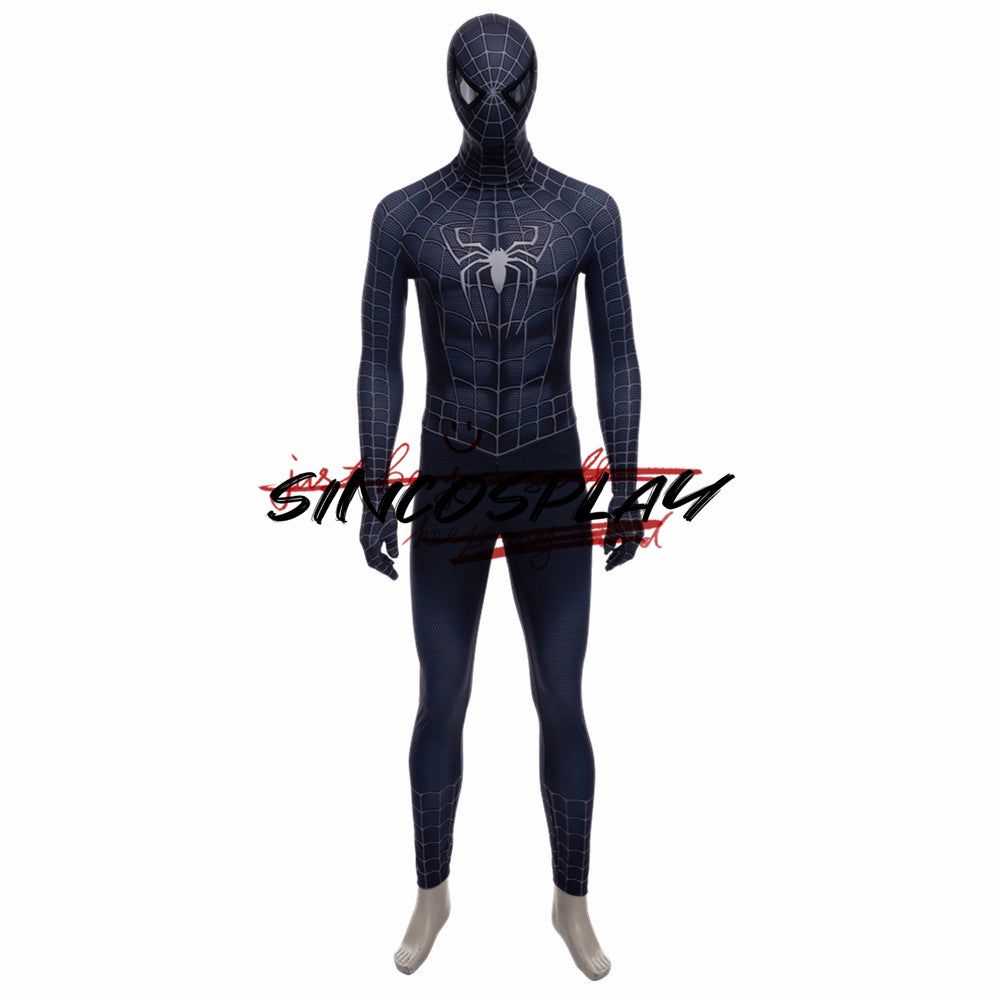 Venom Spider Man Cosplay Costume Black Bodysuit