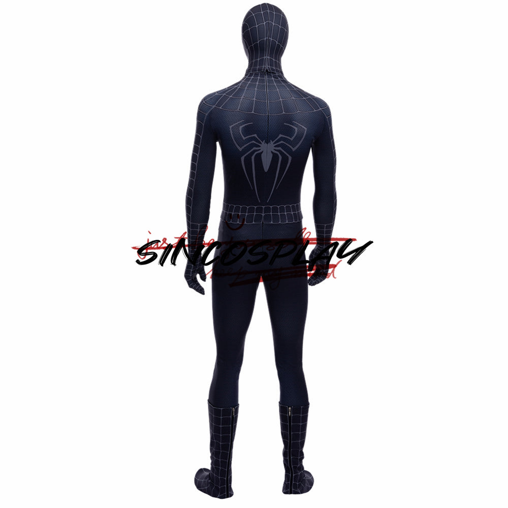 Venom Spider Man Cosplay Costume Black Bodysuit