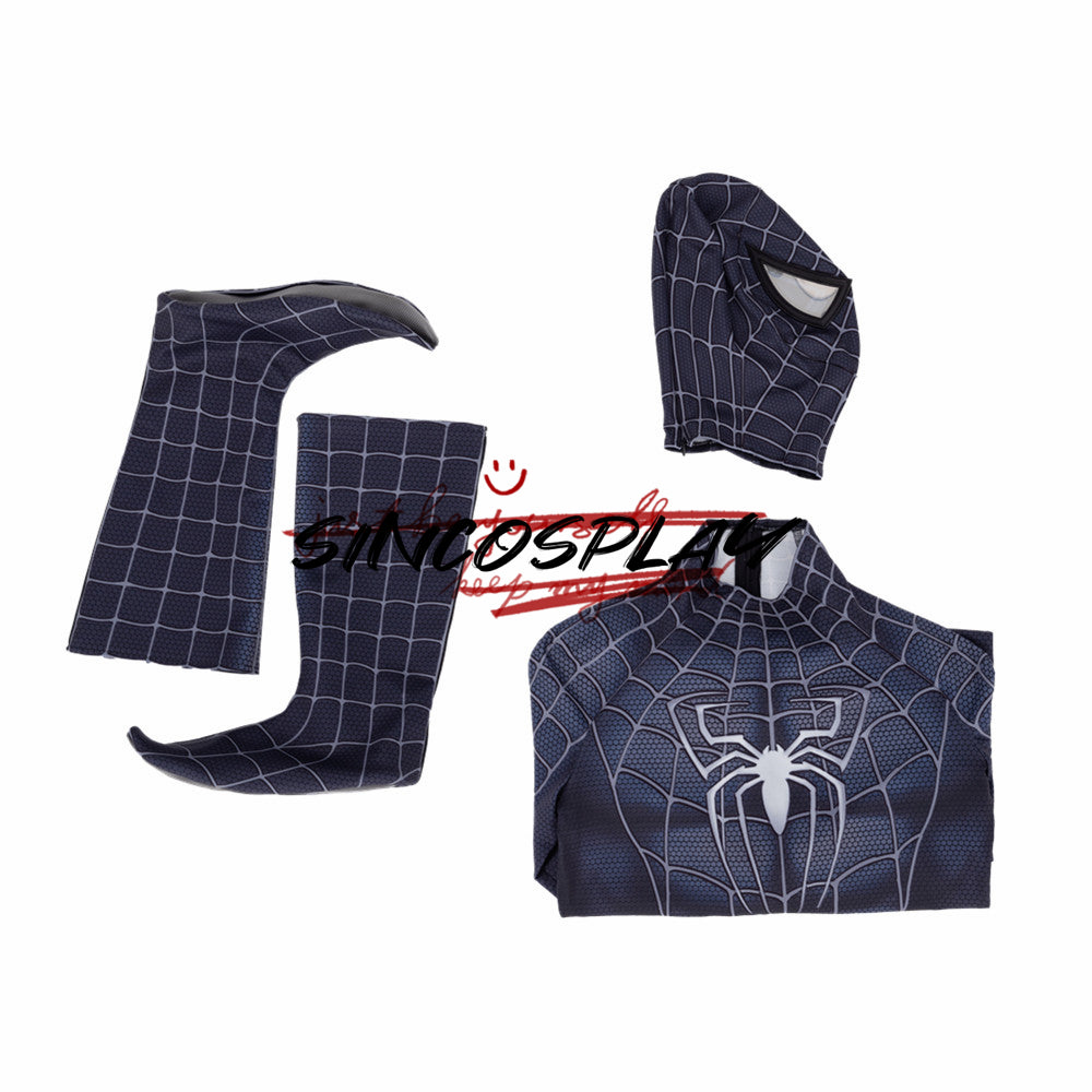 Venom Spider Man Cosplay Costume Black Bodysuit