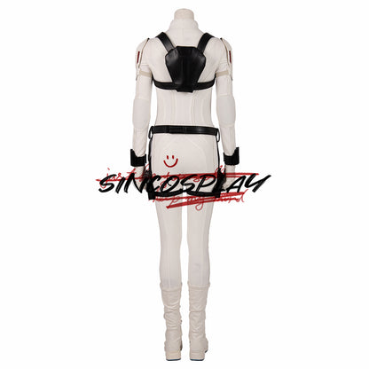 Black Widow Cosplay Costume White Combat Uniform