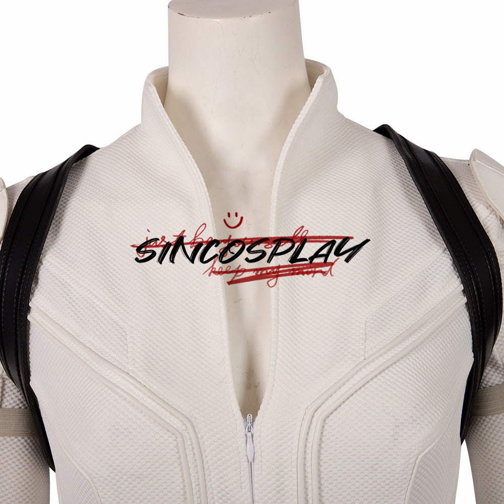 Black Widow Cosplay Costume White Combat Uniform