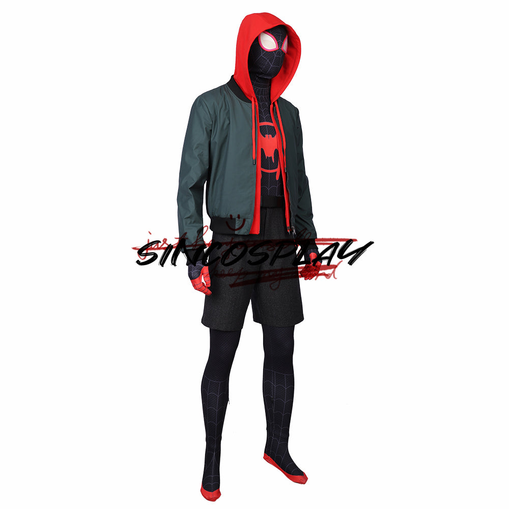 Spider-Man: Into the Spider-Verse Cosplay Costume-Kostumo de Miles Morales