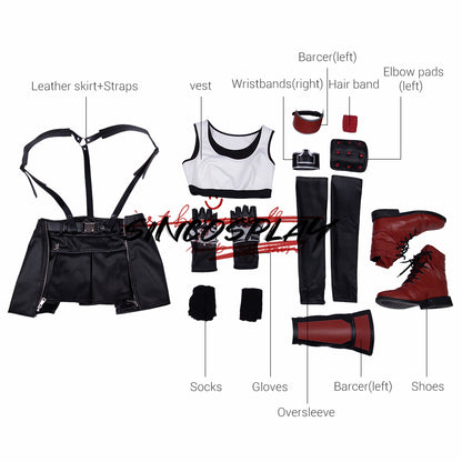 Game Final Fantasy VII Remake Cosplay Tifa Lockhart Cosplay Costume