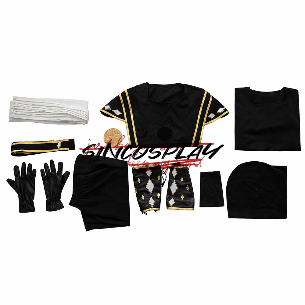 Mighty Morphin Power Rangers Cosplay Black Ninja Ranger Cosplay Costume